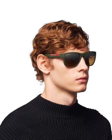 Prada Linea Rossa Flask sunglasses.